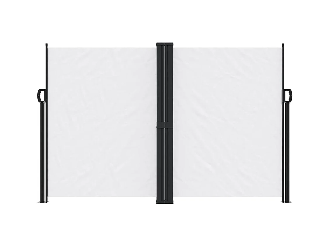 Auvent latéral rétractable blanc 160x600 cm FR14192