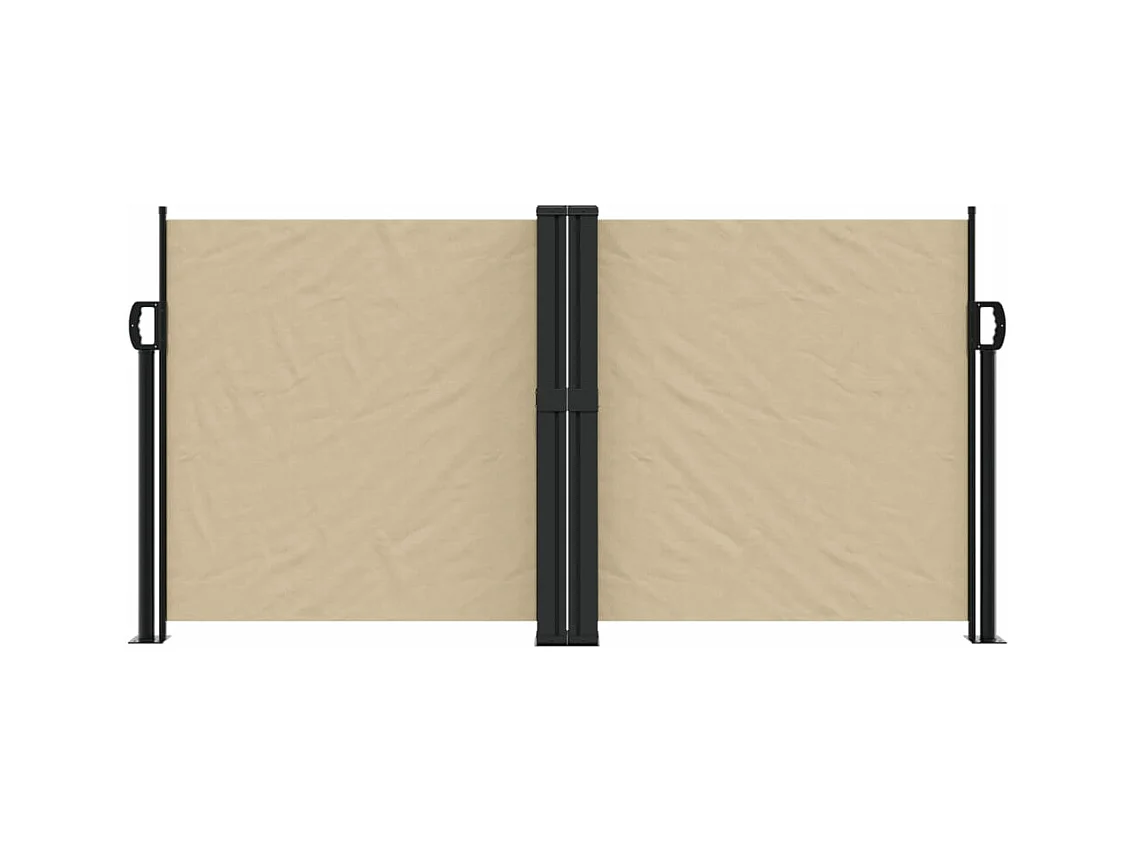 Auvent latéral rétractable beige 120x1000 cm FR75298