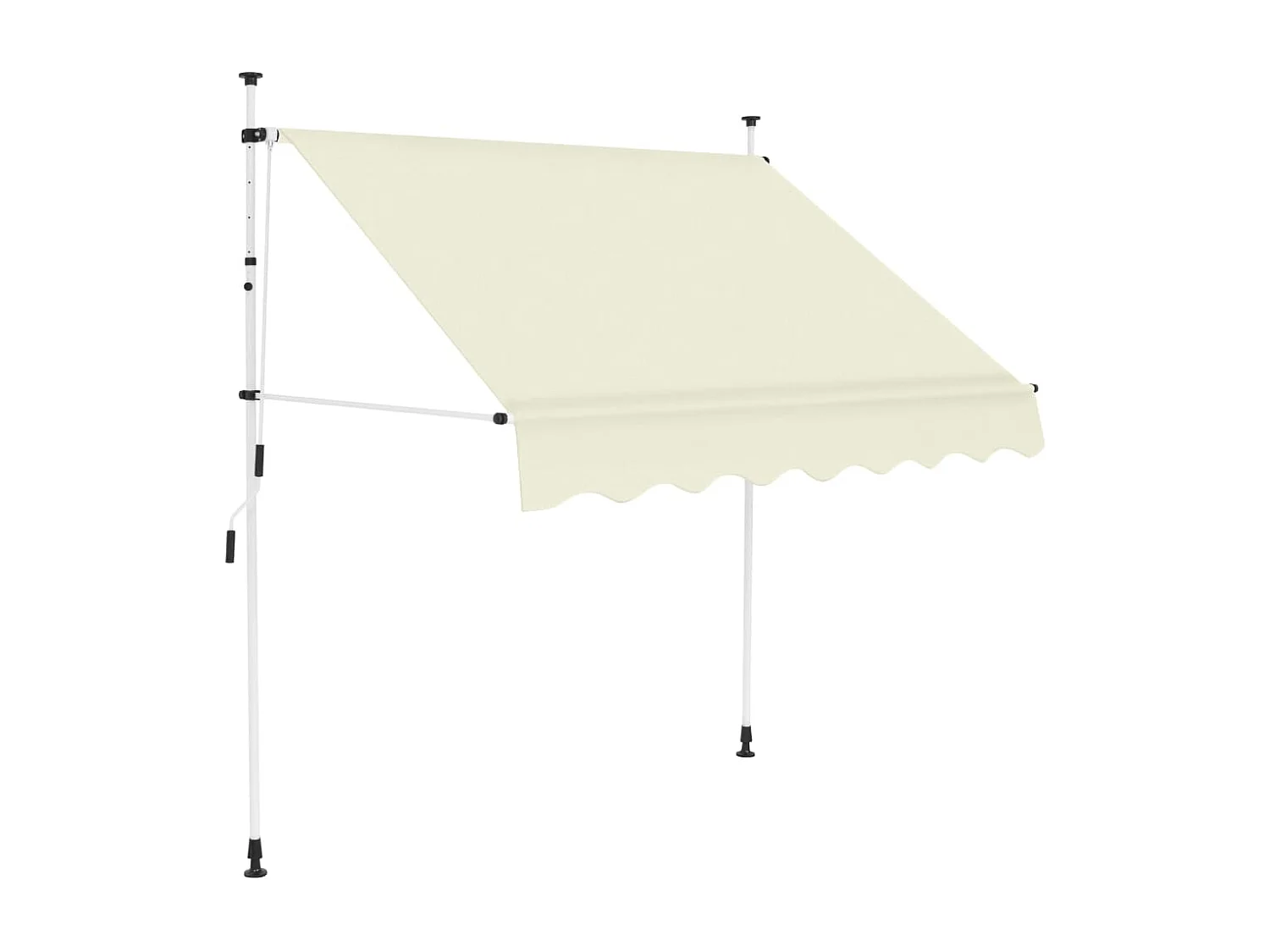 Toldo retráctil de operación manual 150 cm crema ES869829