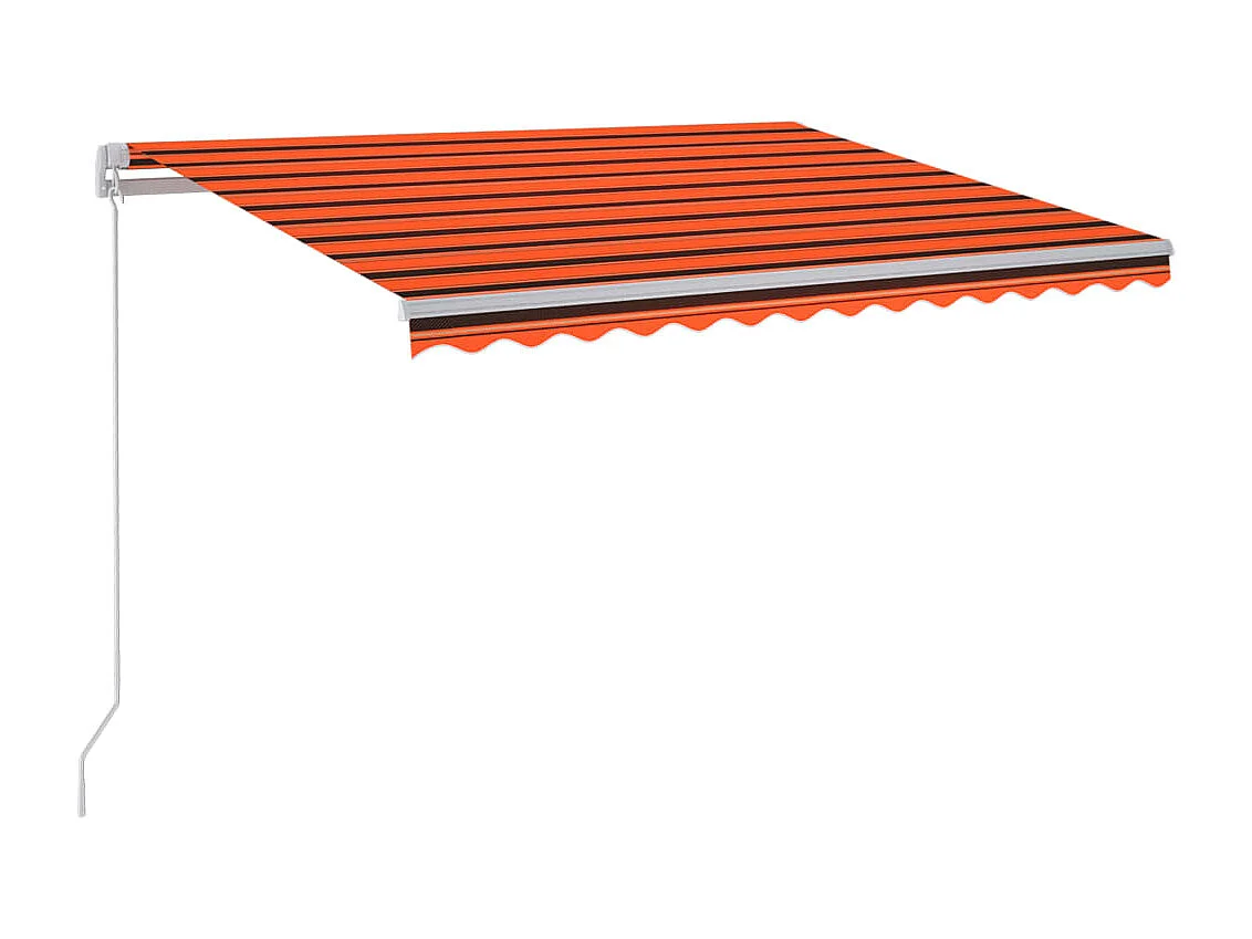 Toldo manual retráctil con LED naranja y marrón 300x250 cm ES472150