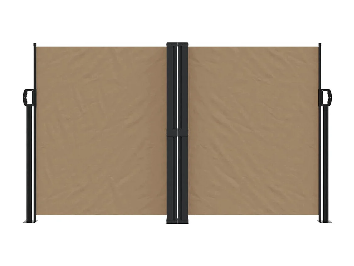 Toldo lateral retráctil gris taupe 140x1200 cm ES354558