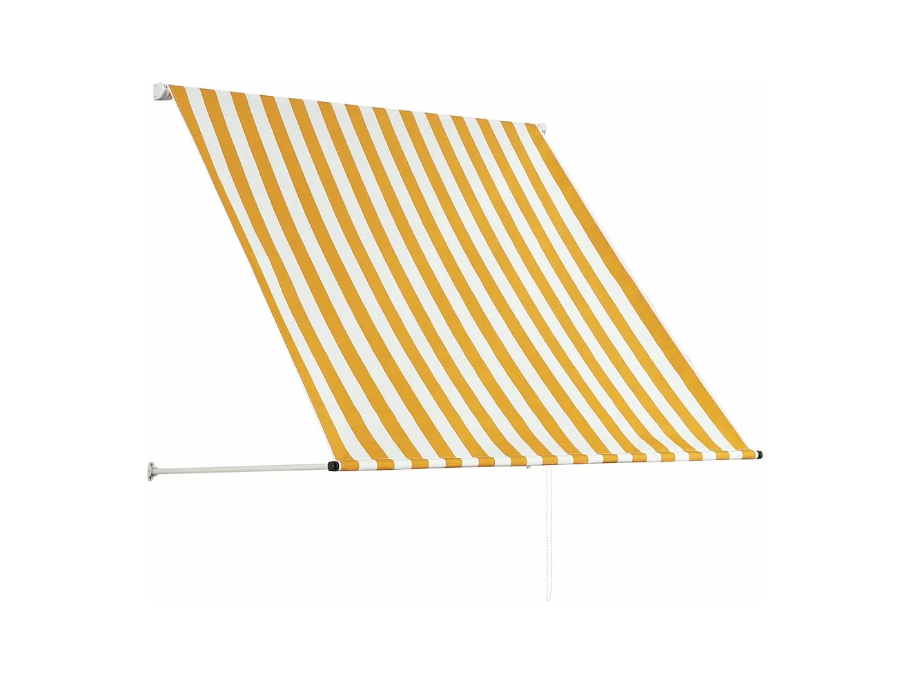 Auvent rétractable 100x150 cm Jaune et blanc FR97800