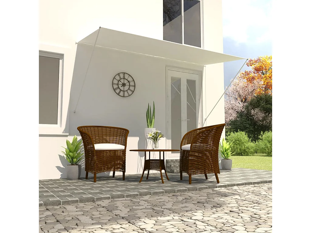 Auvent rétractable 300x150 cm Crème FR95040
