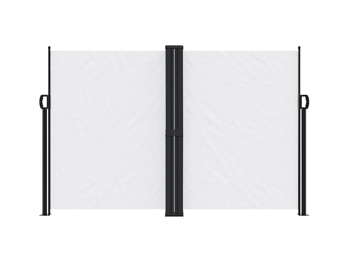 Auvent latéral rétractable blanc 160x1200 cm FR26088