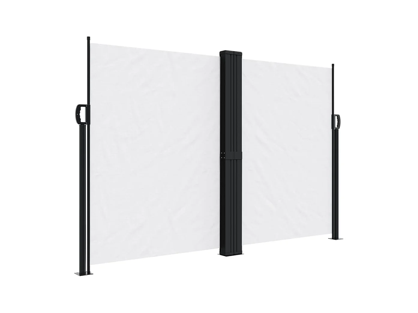 Auvent latéral rétractable blanc 160x1200 cm FR26088