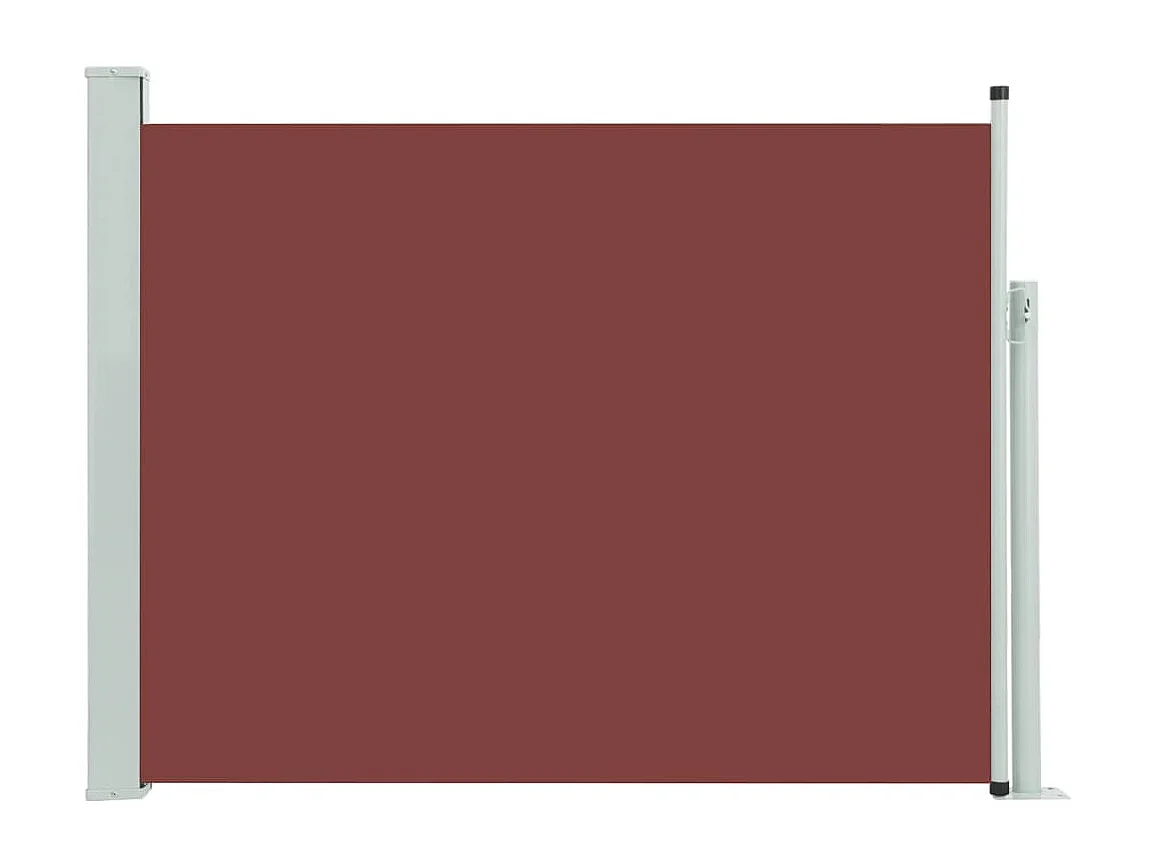 Auvent latéral rétractable de patio 140x500 cm Marron FR14172
