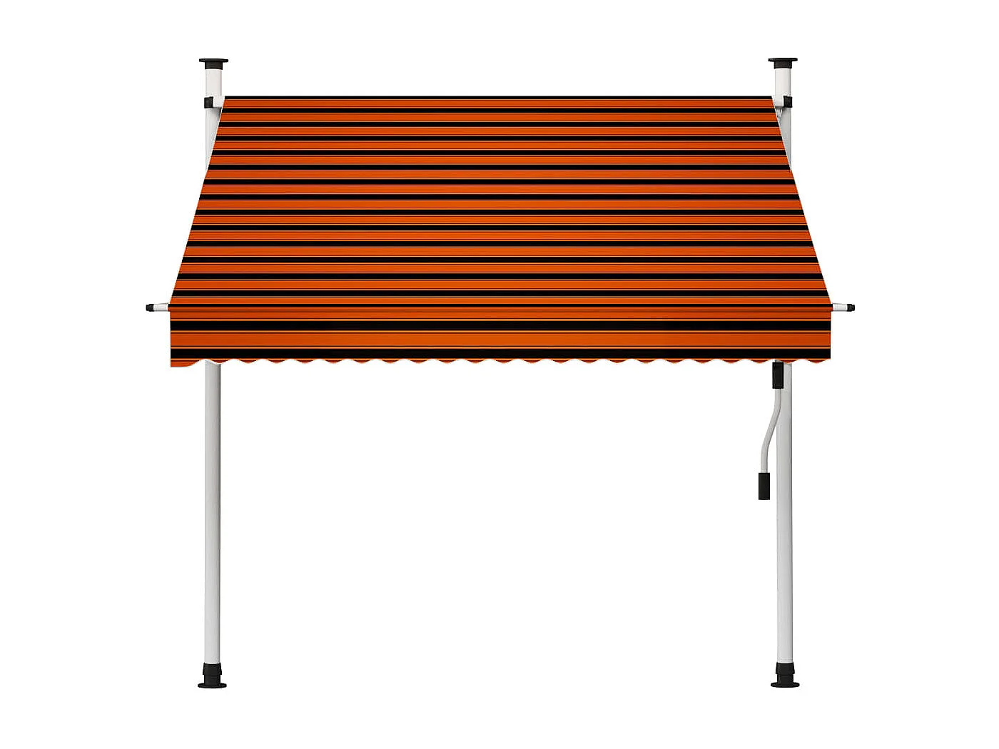 Auvent manuel rétractable 200 cm Orange et marron FR78486