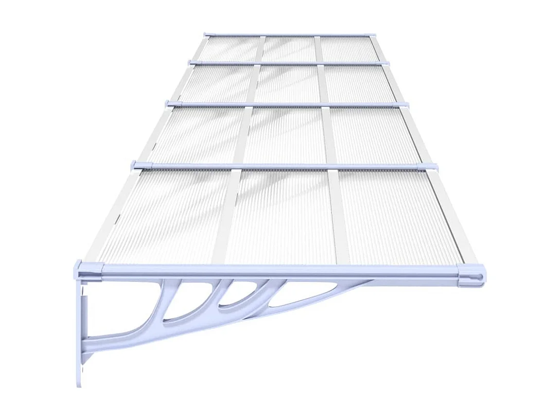 Deurluifel 396x90 cm polycarbonaat grijs en transparant BE500223