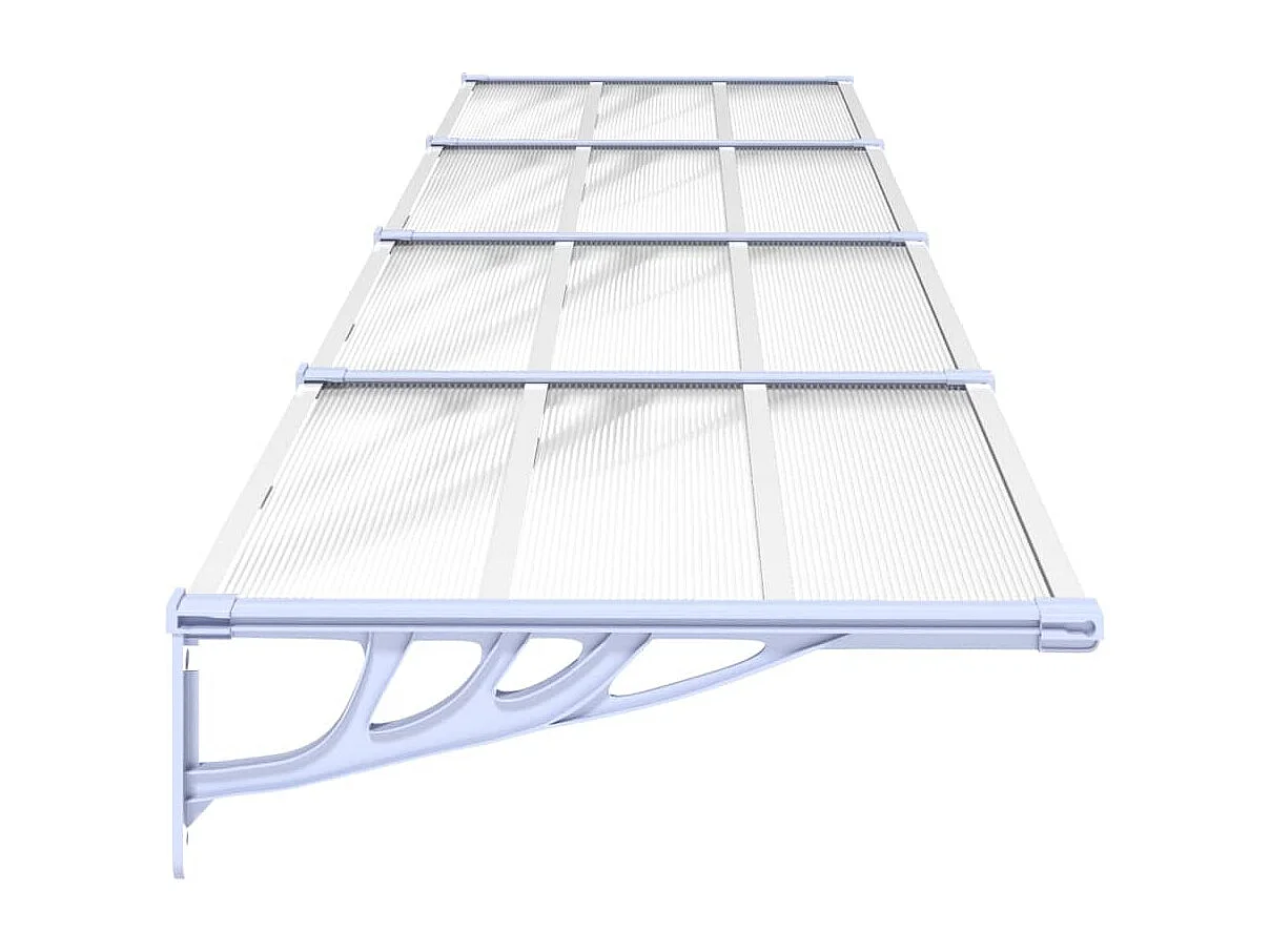 Deurluifel 396x90 cm polycarbonaat grijs en transparant BE500223