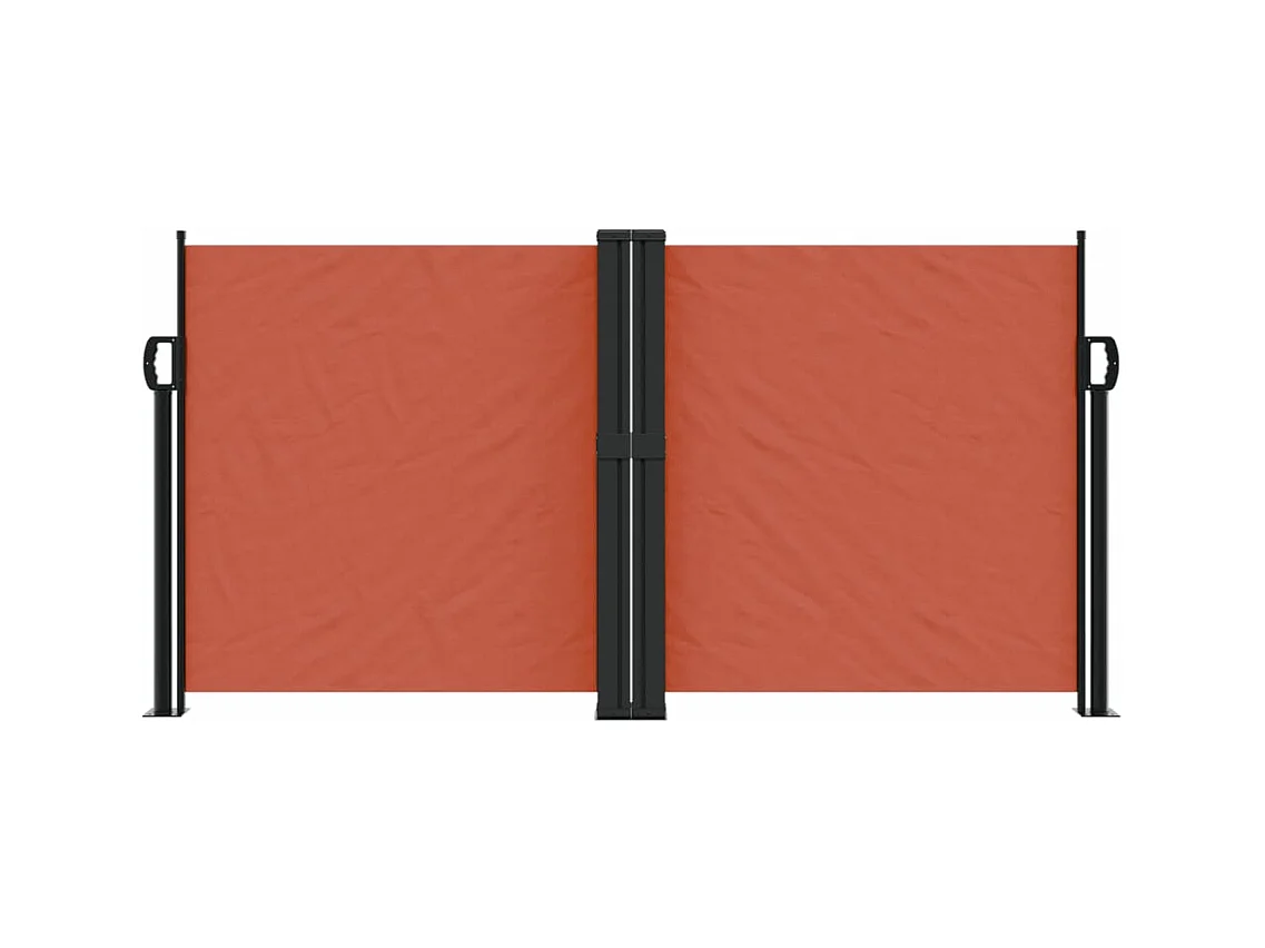 Auvent latéral rétractable terre cuite 120x600 cm FR91303