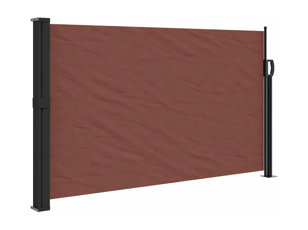 Auvent latéral rétractable marron 120x600 cm FR64933