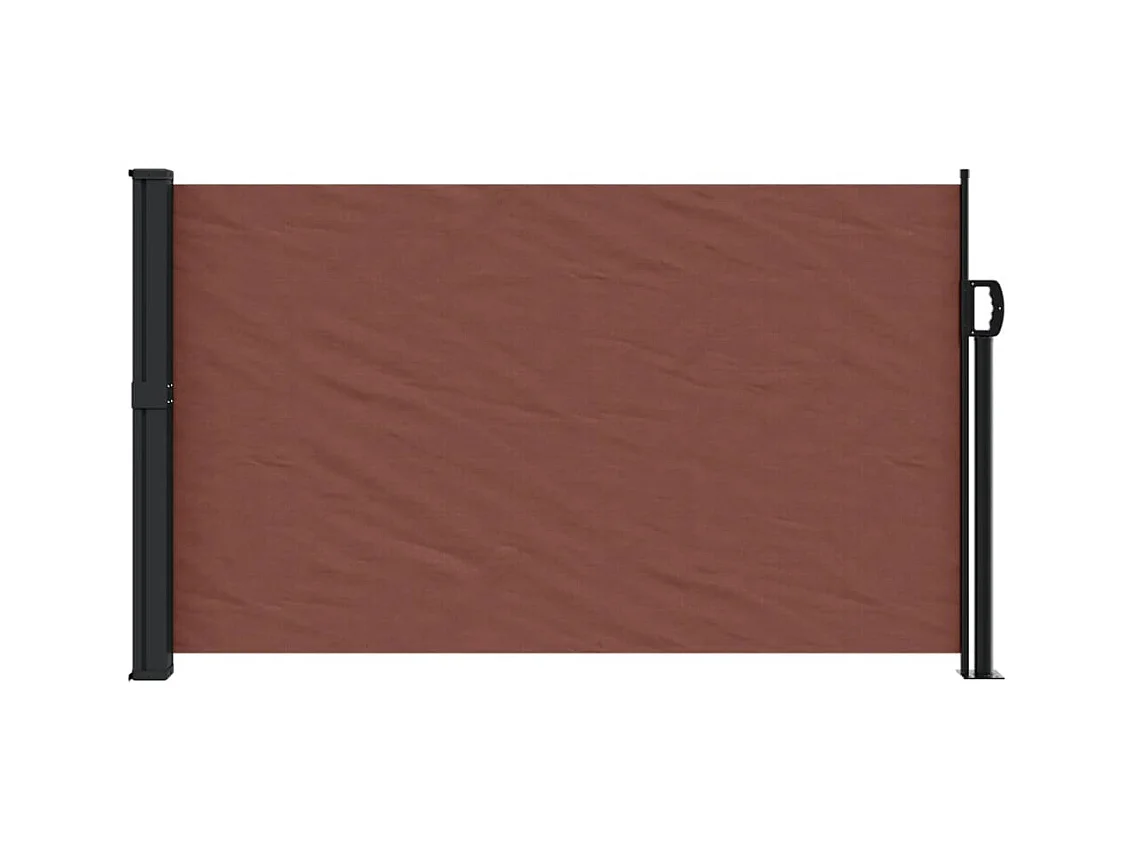 Auvent latéral rétractable marron 120x600 cm FR64933