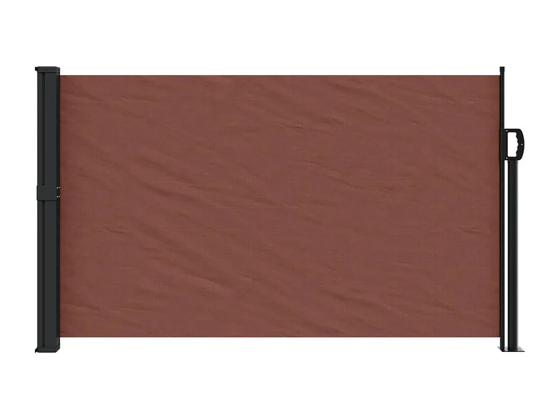 Auvent latéral rétractable marron 120x600 cm FR64933
