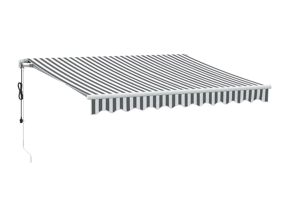 Auvent rétractable automatique anthracite et blanc 300x250 cm FR16320