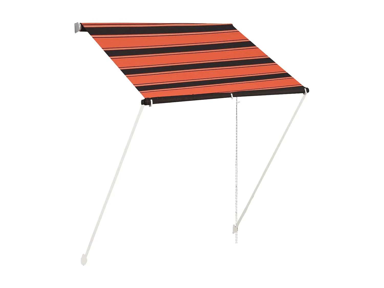 Auvent rétractable 150x150 cm Orange et marron FR11190