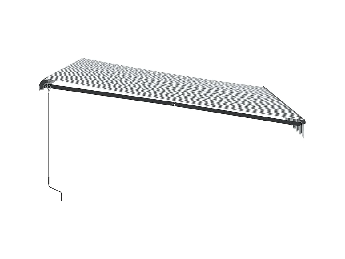 Auvent manuel rétractable anthracite et blanc 400x300 cm FR49514