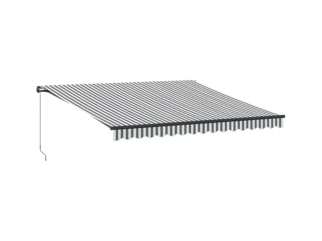 Auvent manuel rétractable anthracite et blanc 400x300 cm FR49514