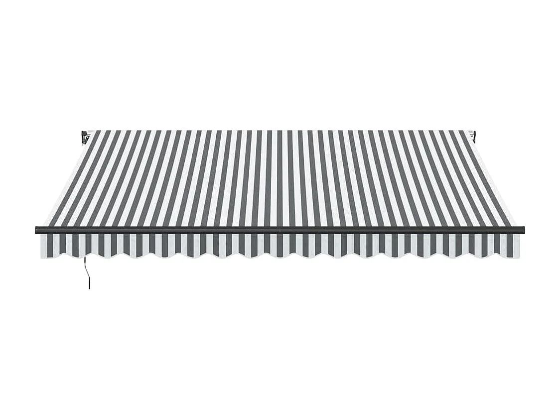 Auvent manuel rétractable anthracite et blanc 400x300 cm FR49514