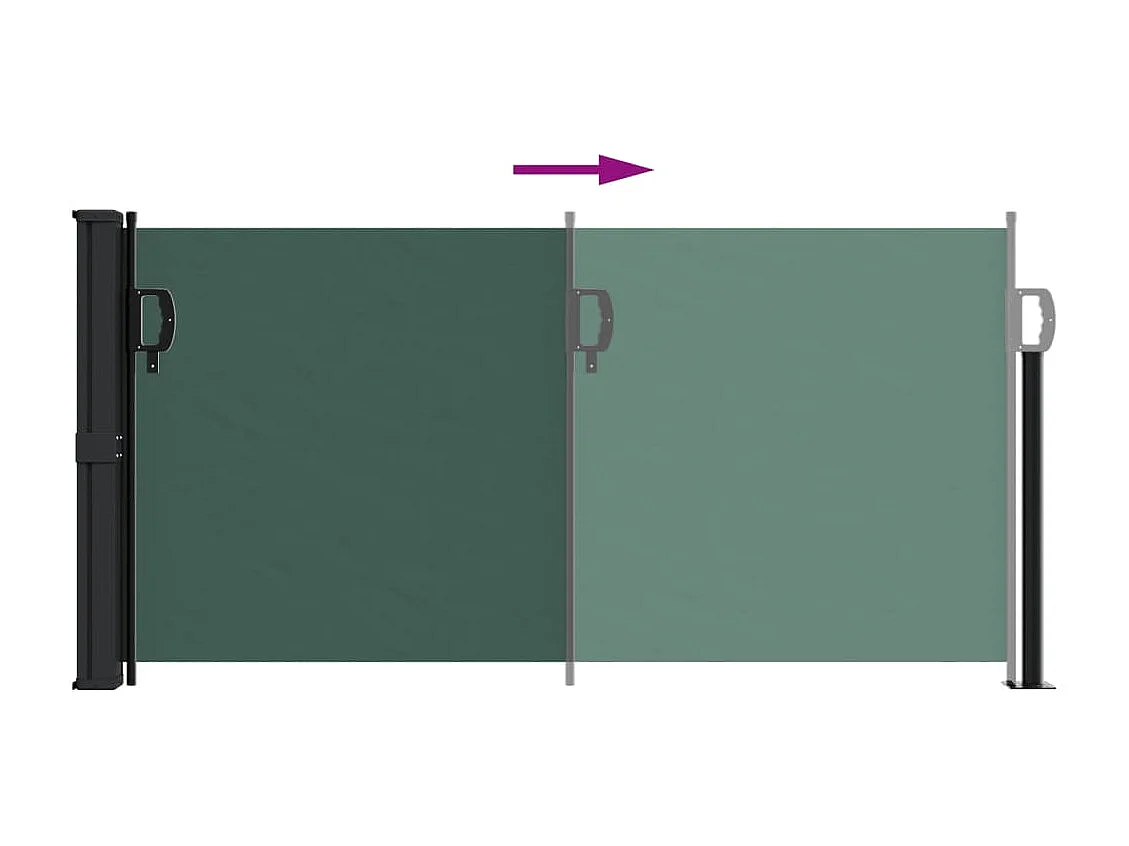 Auvent latéral rétractable vert foncé 100x300 cm FR17224