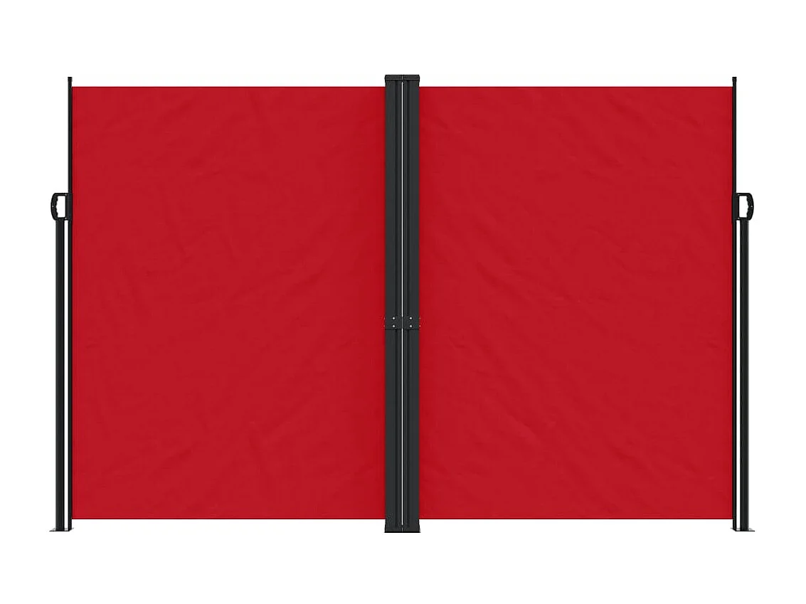 Auvent latéral rétractable rouge 220x600 cm FR20213