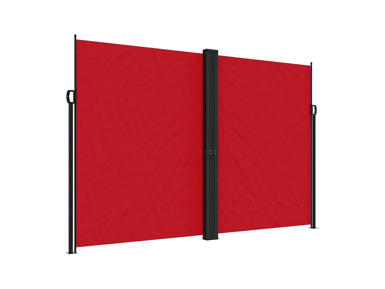 Auvent latéral rétractable rouge 220x600 cm FR20213
