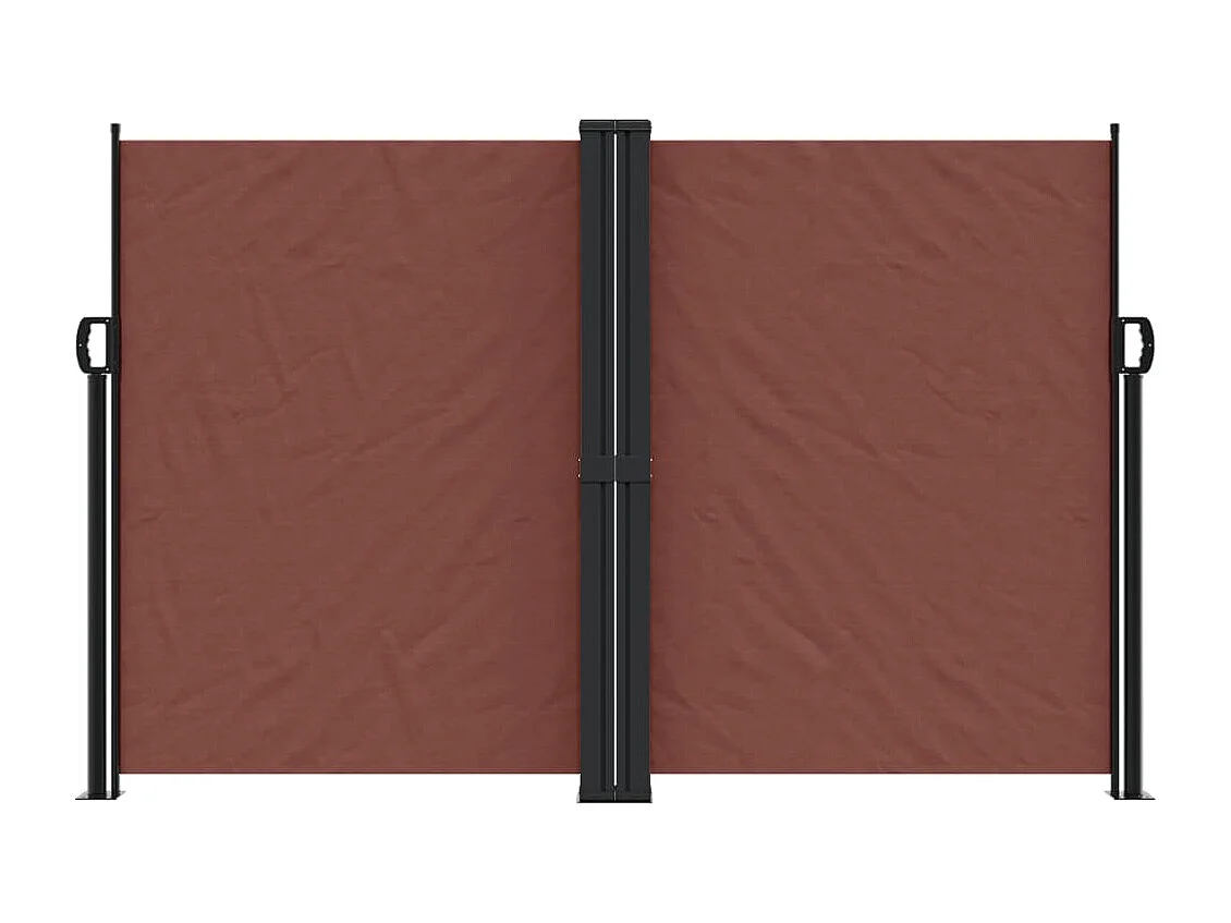 Auvent latéral rétractable marron 160x1200 cm FR10752