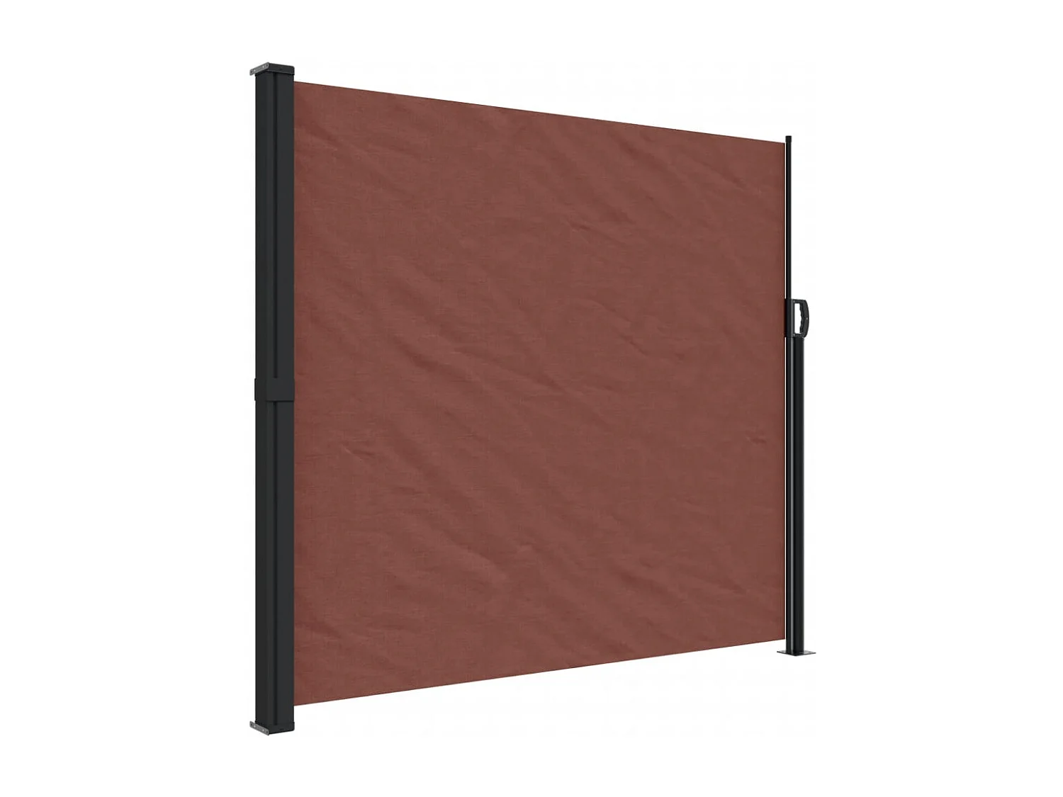 Auvent latéral rétractable marron 180x600 cm FR70688