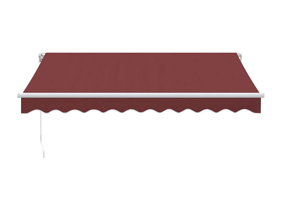 Auvent manuel rétractable avec LED bordeaux 300x250 cm FR50409