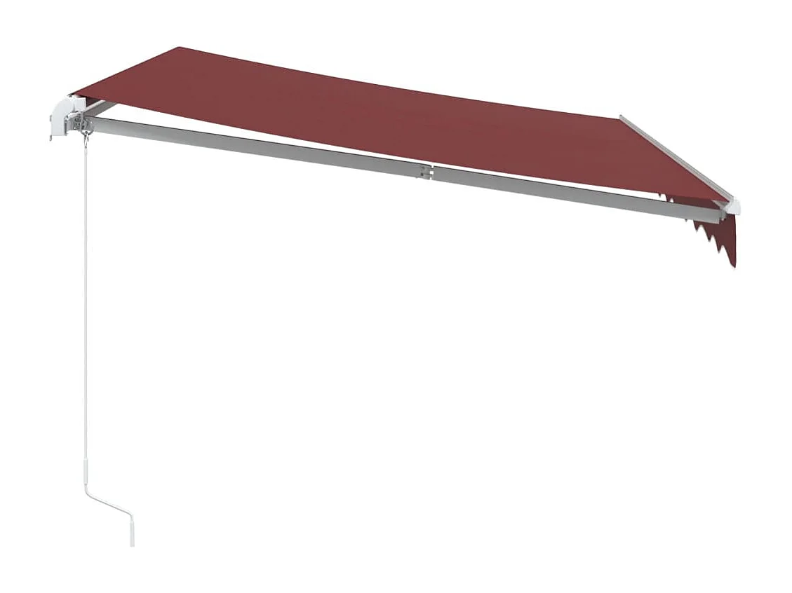 Auvent manuel rétractable avec LED bordeaux 300x250 cm FR50409