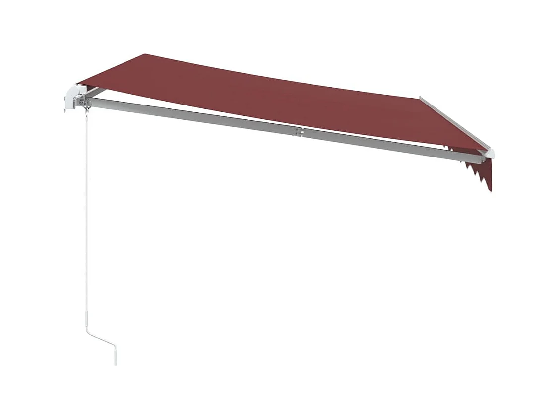 Auvent manuel rétractable avec LED bordeaux 300x250 cm FR50409