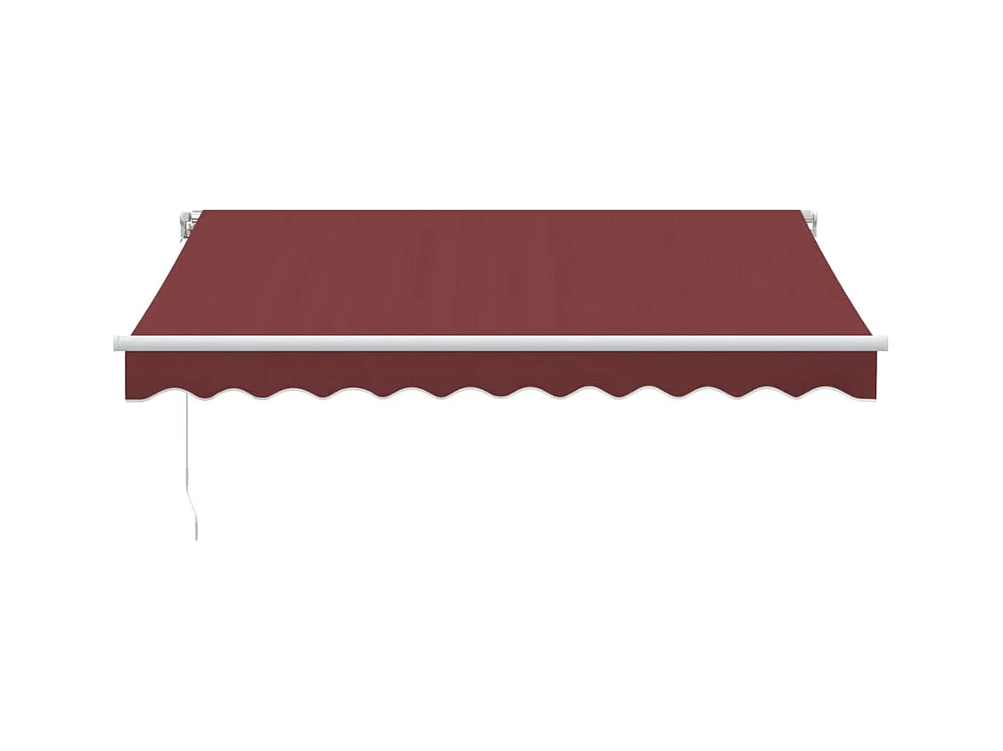 Auvent manuel rétractable avec LED bordeaux 300x250 cm FR50409
