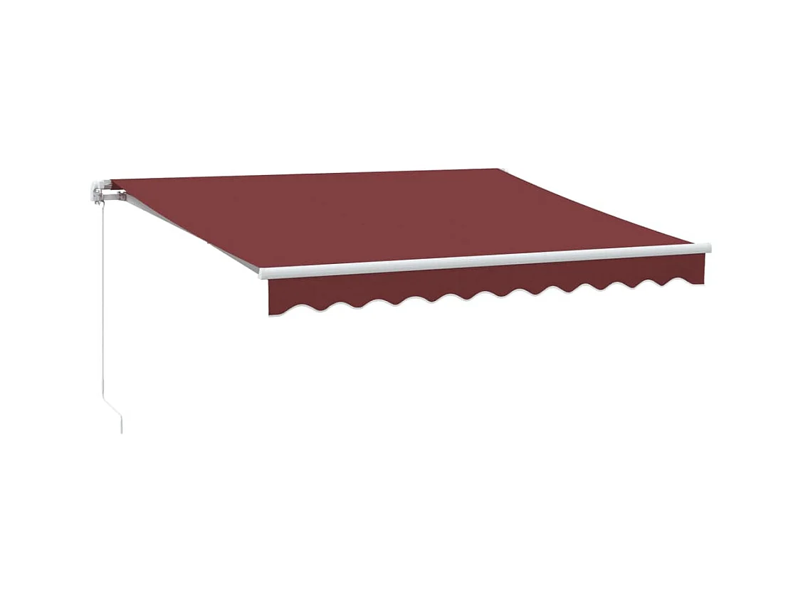 Auvent manuel rétractable avec LED bordeaux 300x250 cm FR50409
