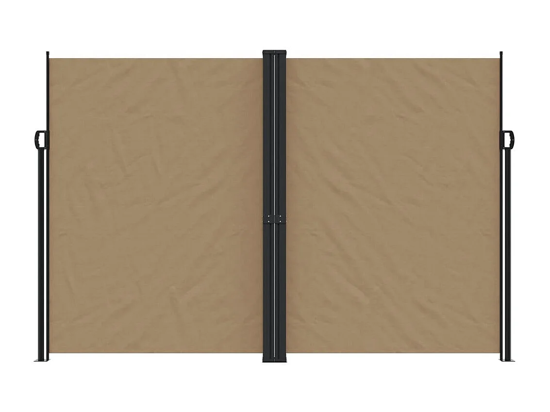 Toldo lateral retráctil gris taupe 220x1000 cm ES334521