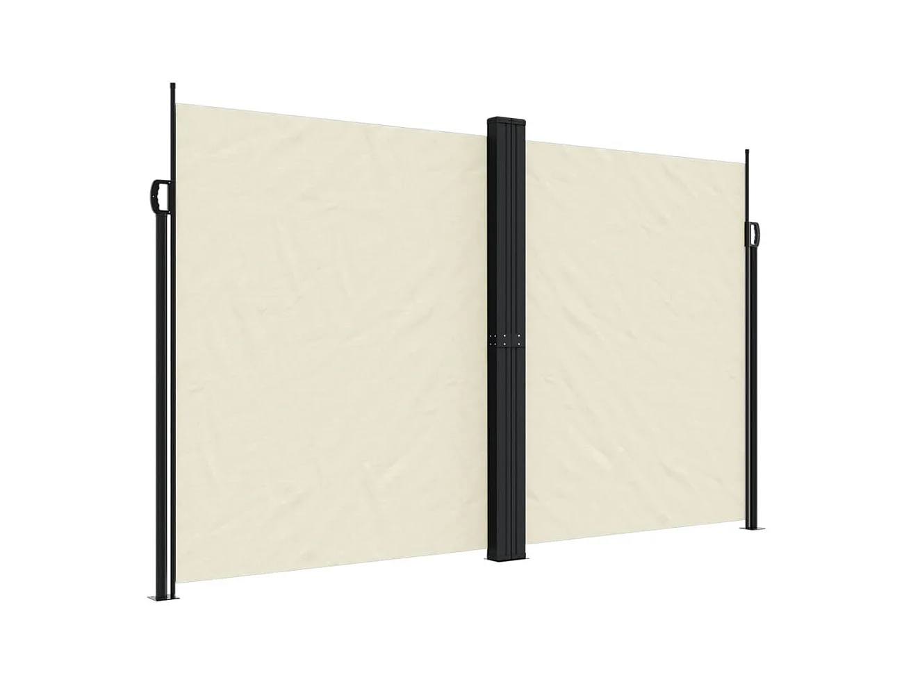 Auvent latéral rétractable crème 200x1000 cm FR78727