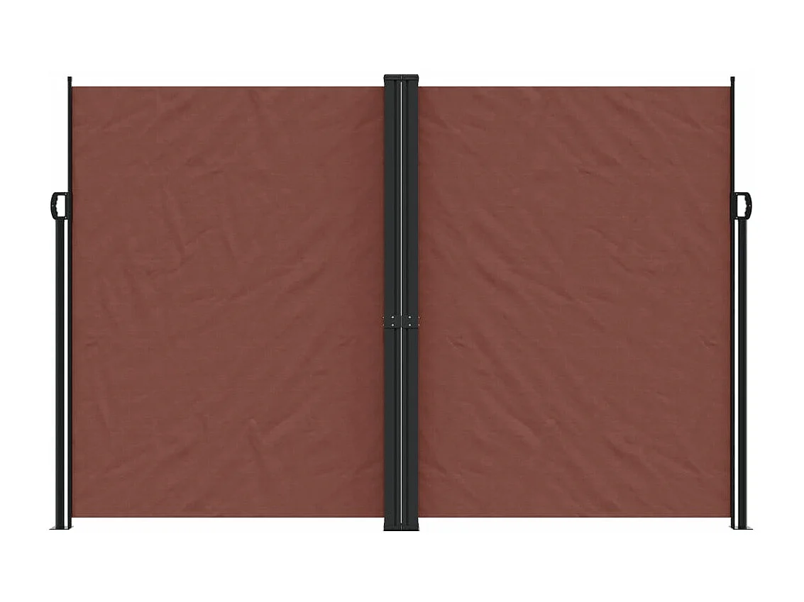 Auvent latéral rétractable marron 220x1000 cm FR48707