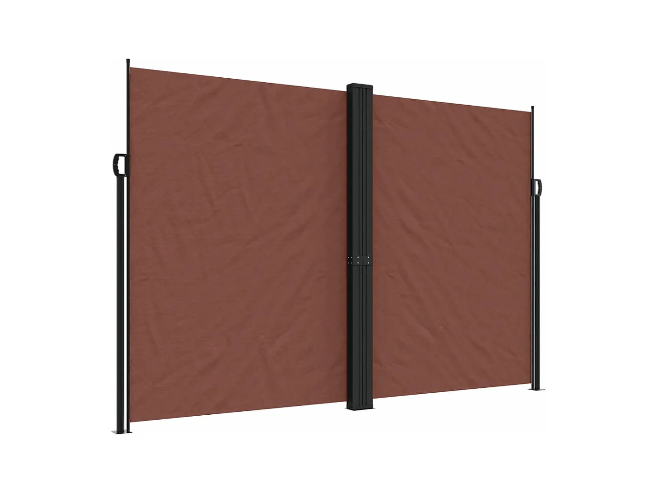 Auvent latéral rétractable marron 220x1000 cm FR48707