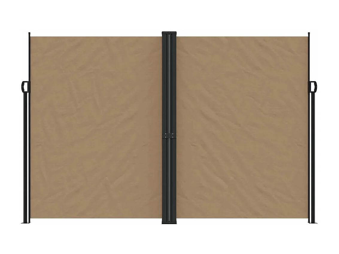 Auvent latéral rétractable taupe 220x1200 cm FR22458