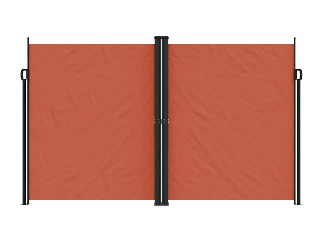 Auvent latéral rétractable terre cuite 200x1000 cm FR60184