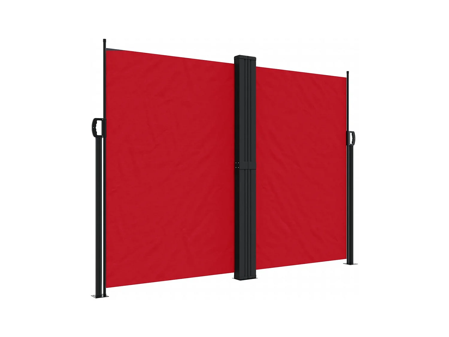 Auvent latéral rétractable rouge 180x1200 cm FR38728
