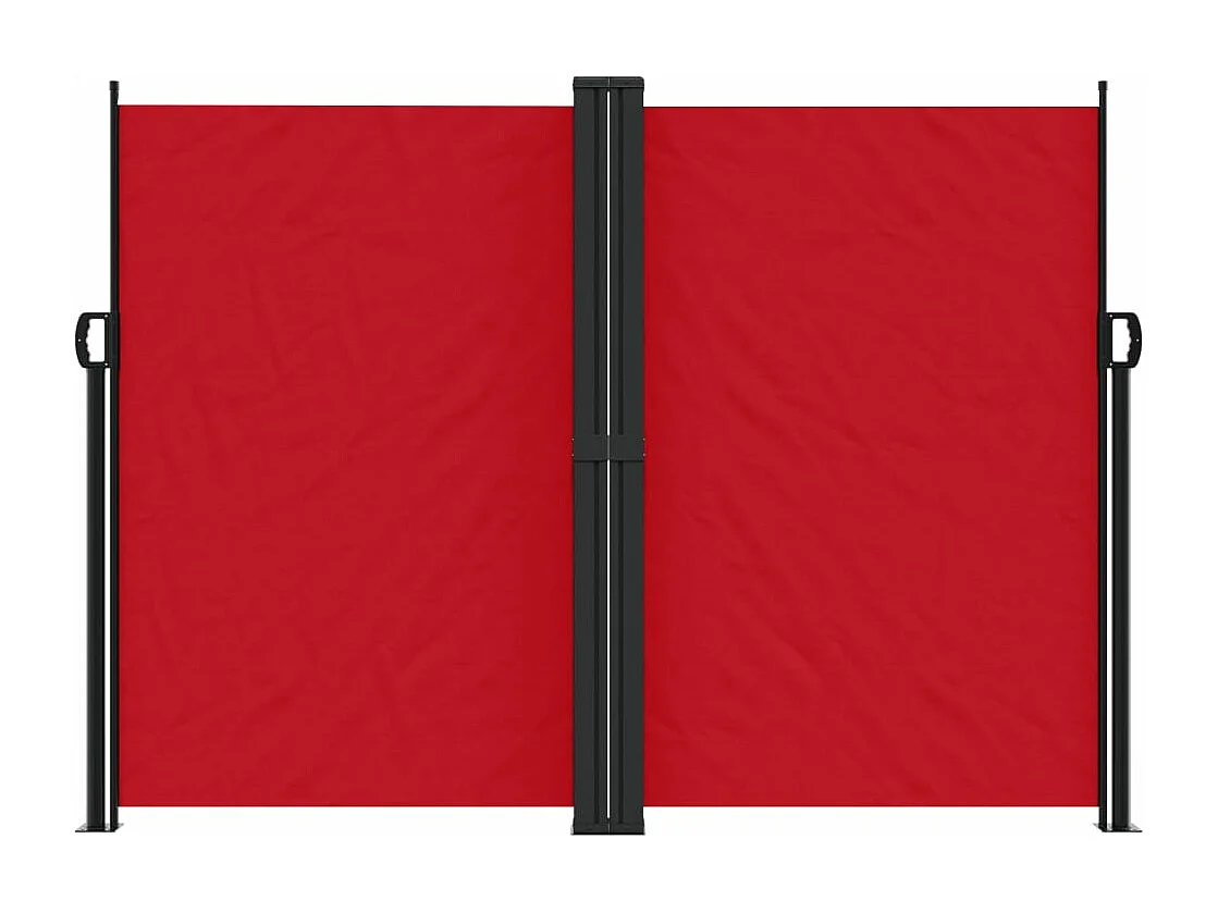 Auvent latéral rétractable rouge 180x1200 cm FR38728