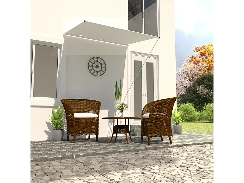 Toldo retráctil 150x150 cm crema ES419547