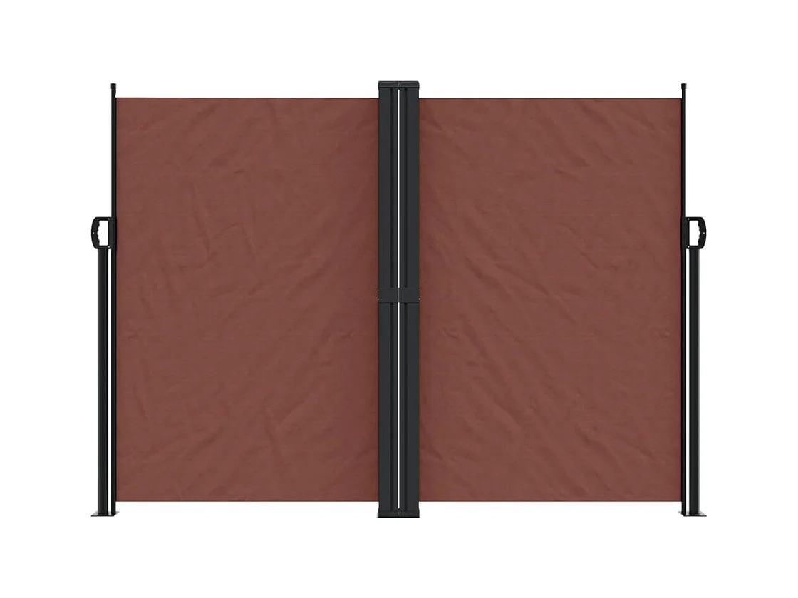 Auvent latéral rétractable Marron 180x1200 cm FR16713