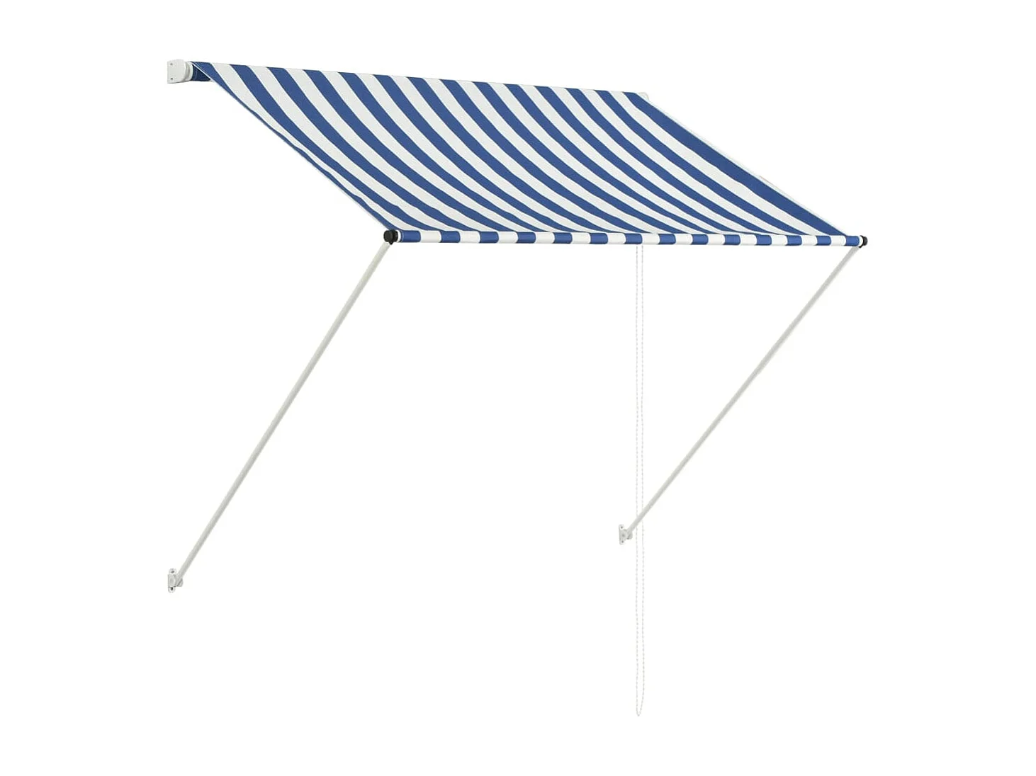 Toldo retráctil azul y blanco 100x150 cm ES528106