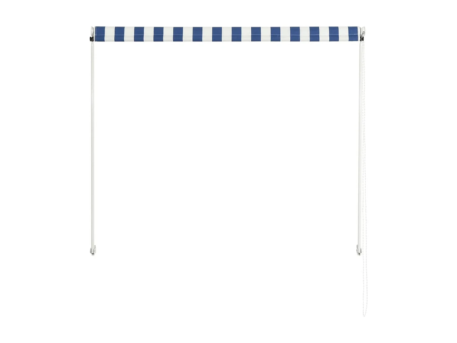 Toldo retráctil azul y blanco 100x150 cm ES528106