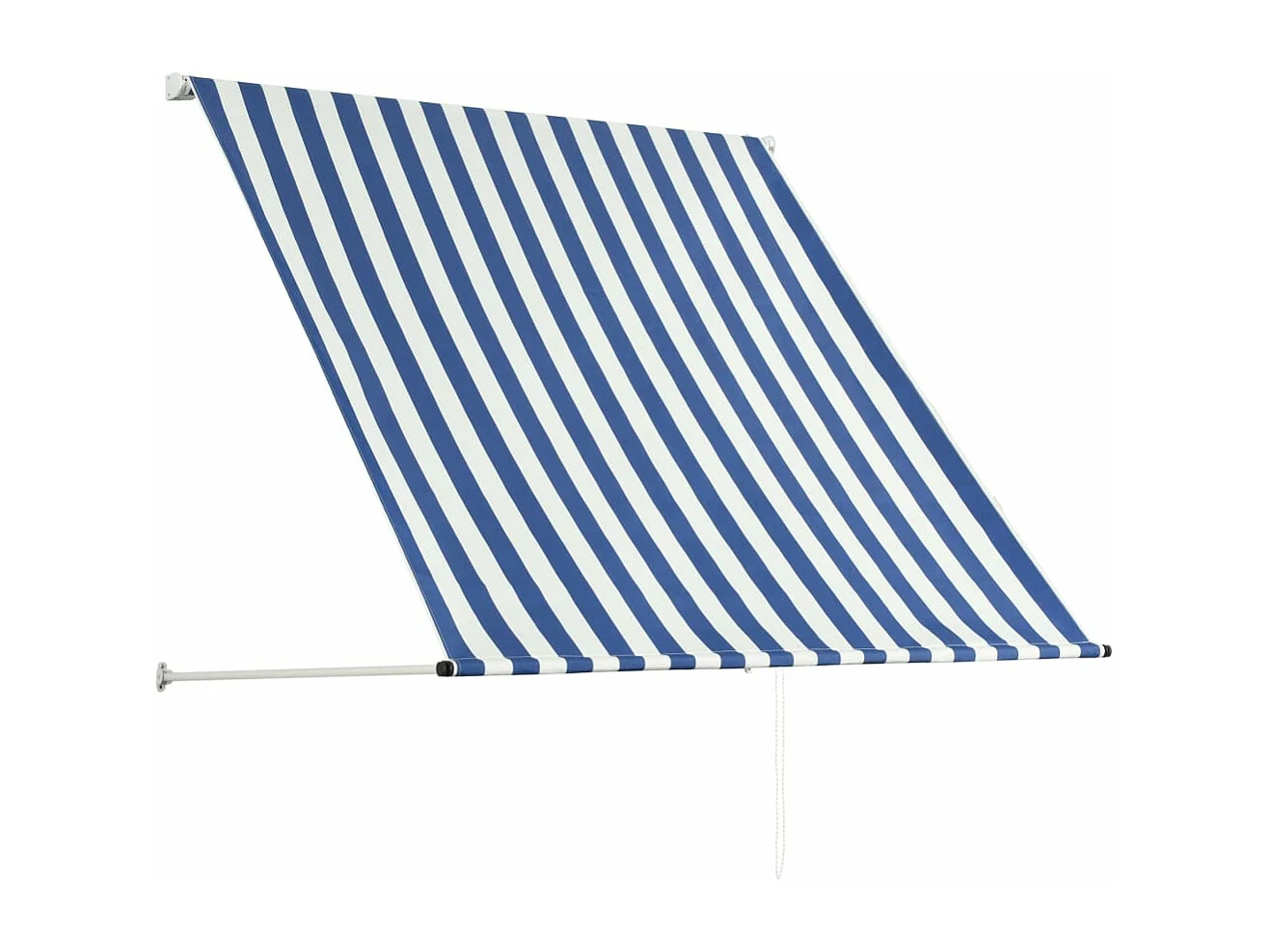 Auvent rétractable 100x150 cm Bleu et blanc FR45519