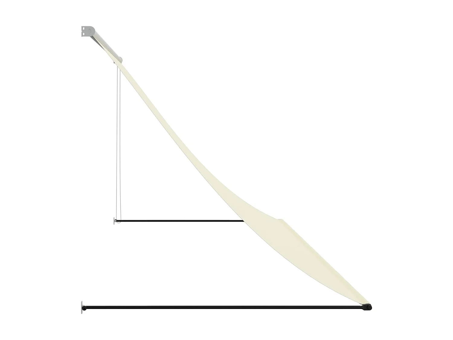 Toldo retráctil de tela y acero crema 300x150 cm ES469472