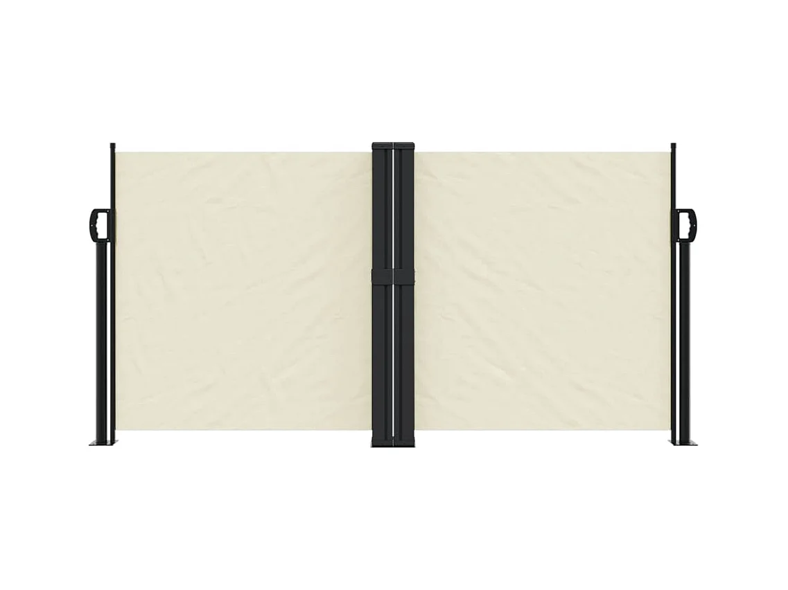 Auvent latéral rétractable crème 120x1200 cm FR31899
