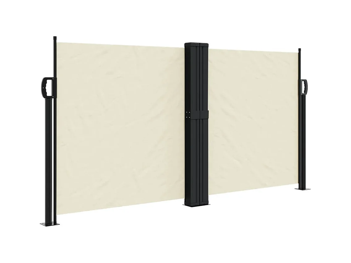 Auvent latéral rétractable crème 120x1200 cm FR31899
