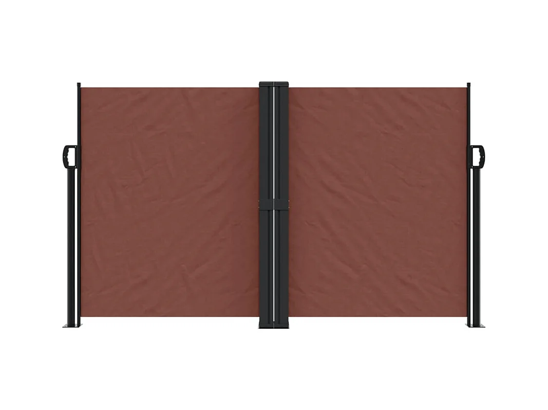 Auvent latéral rétractable marron 140x1200 cm FR44367