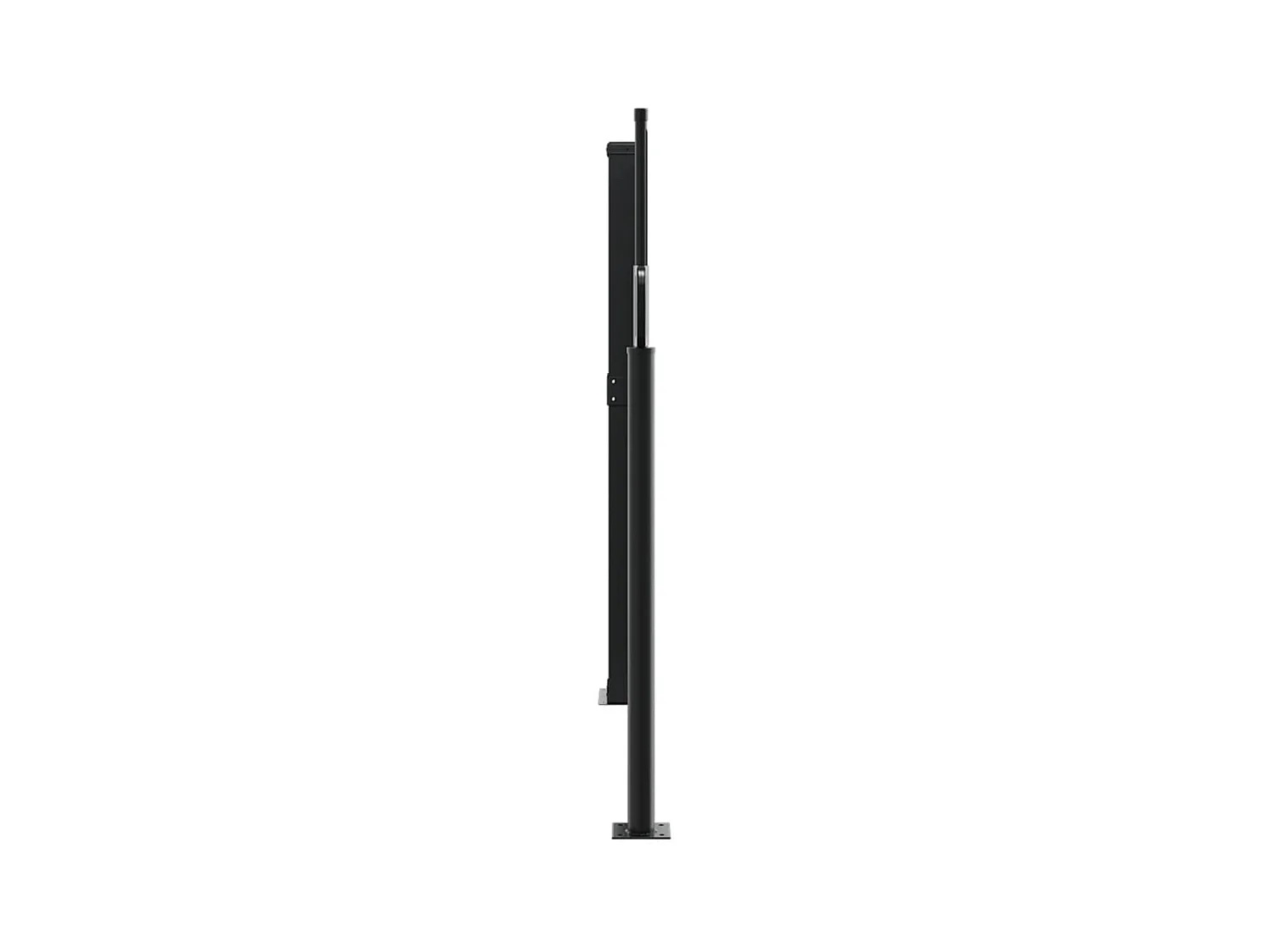 Auvent latéral rétractable noir 120x1200 cm FR51753